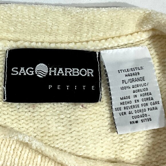 Vintage Sag Harbor Pastel Sweater Large Petite - Picture 4 of 8